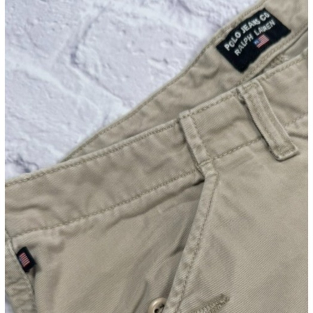 Vintage Polo Jean‎ Co Ralph Lauren Ladies 12 Button Front Khaki Cargo Shorts - Picture 7 of 9